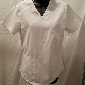 XS White Scrub Top